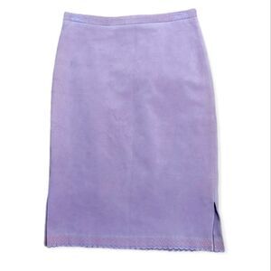 BCBG Genuine Leather Suede Skirt